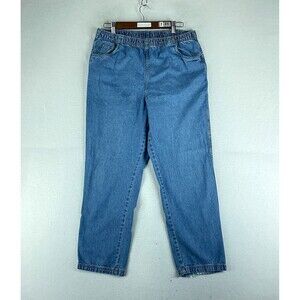 Rebecca Malone Womens Pants Blue Tag Size PL (33x28) High Rise Elastic Waist